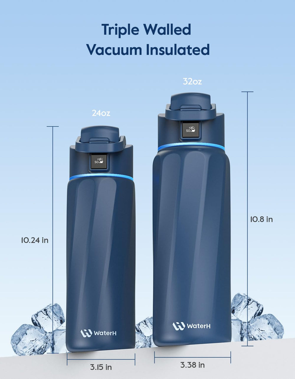 WaterH BOOST posée sur un bureau, aide à maintenir hydratation régulière