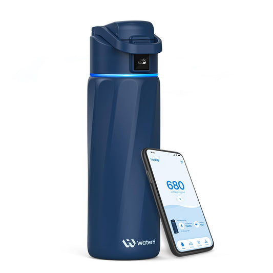 WaterH BOOST vue avant montrant design élégant et format 24oz pour portabilité