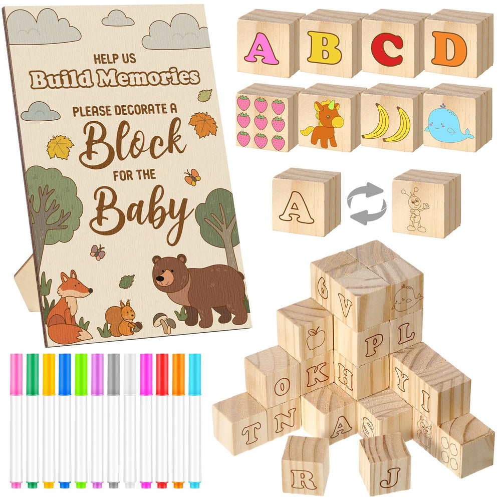 Watersay face avant du coffret montrant les blocs colorés, parfait pour animer une baby shower