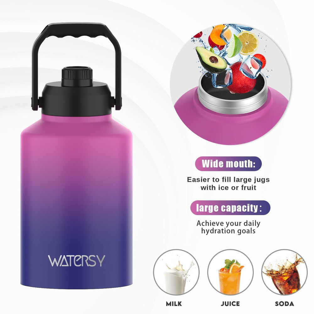 WATERSY gourde à côté d'objets quotidiens pour comparaison taille