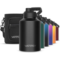 WATERSY vue avant de la bouteille 1 gallon, grande capacité pratique