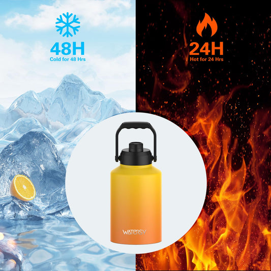 WATERSY gros plan acier inox 18/8 et doublure cuivrée, durable et sûr