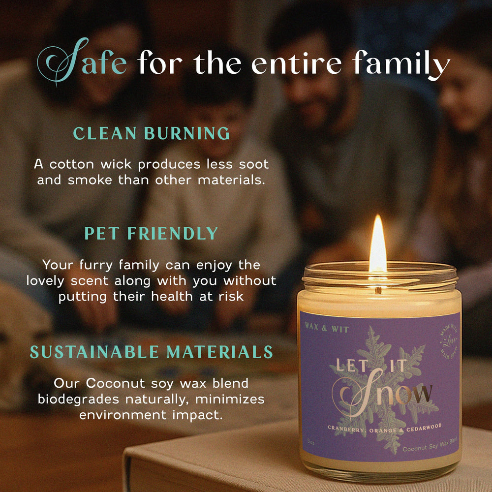 Wax & Wit ensemble quatre bougies comparaison taille et proportions