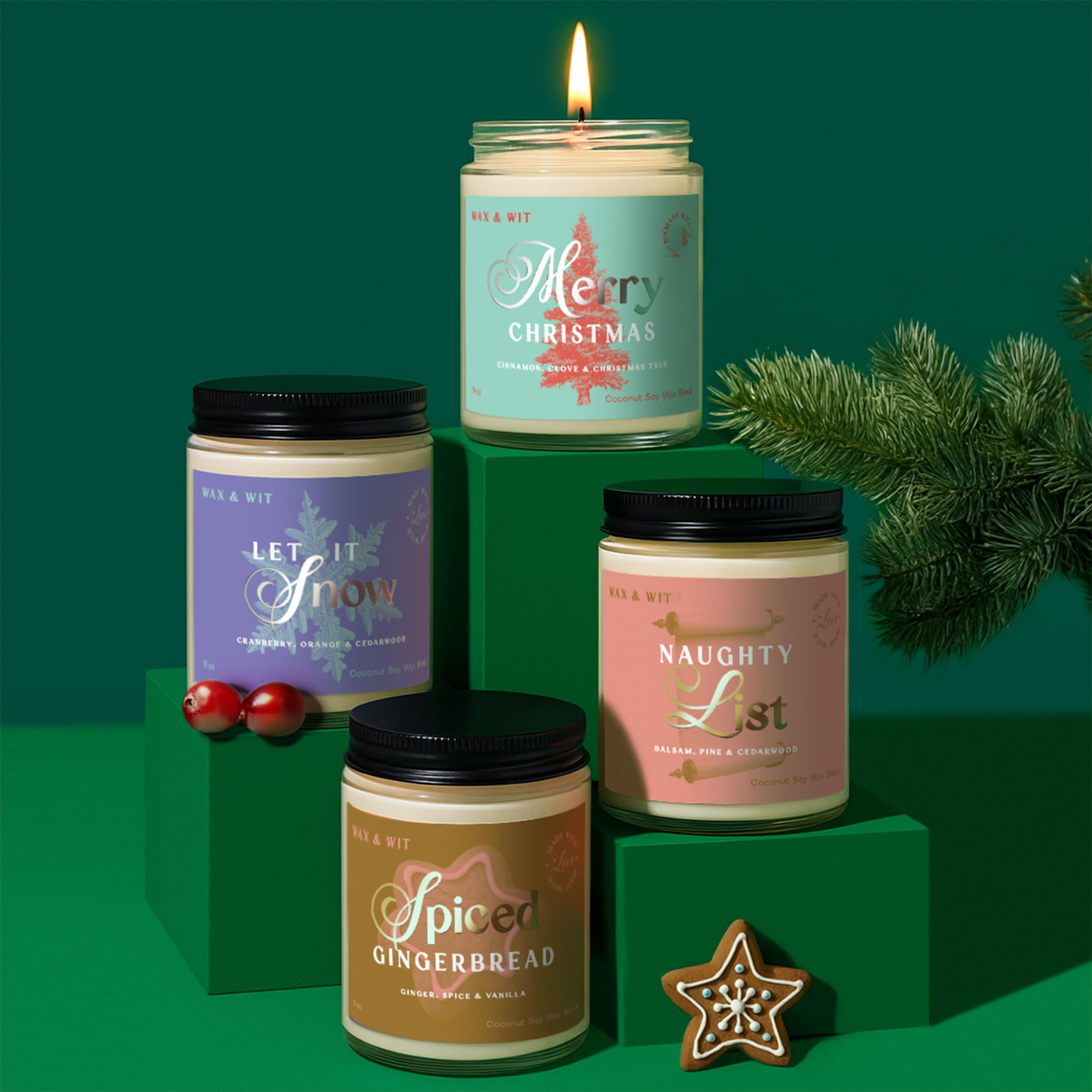 Wax & Wit étiquettes parfums détail lisible pour choix rapide