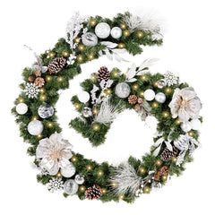 WBHome guirlande 9 pieds vue de face pour décoration festive et couverture généreuse
