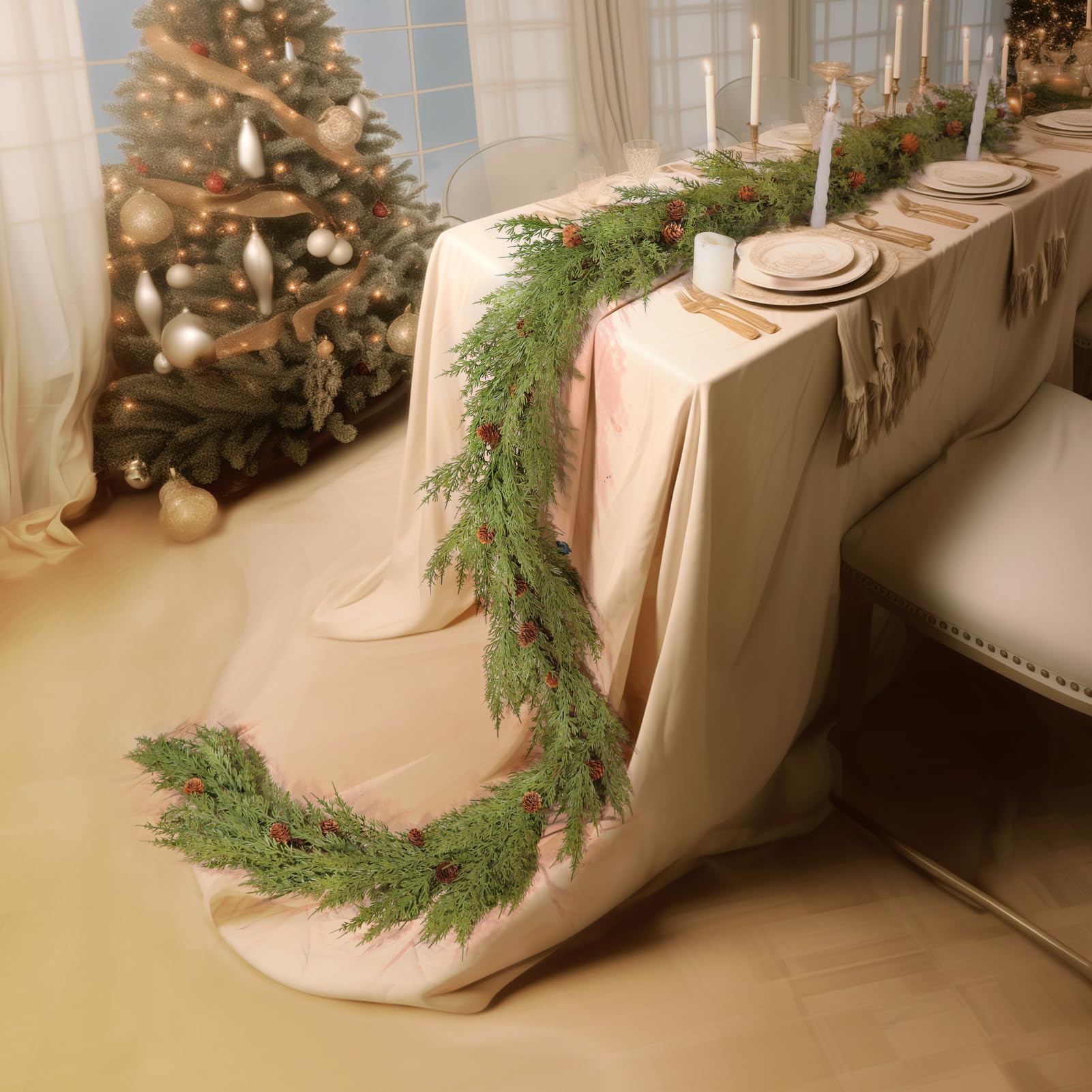 WBHome guirlande en centre de table créant une ambiance festive accueillante