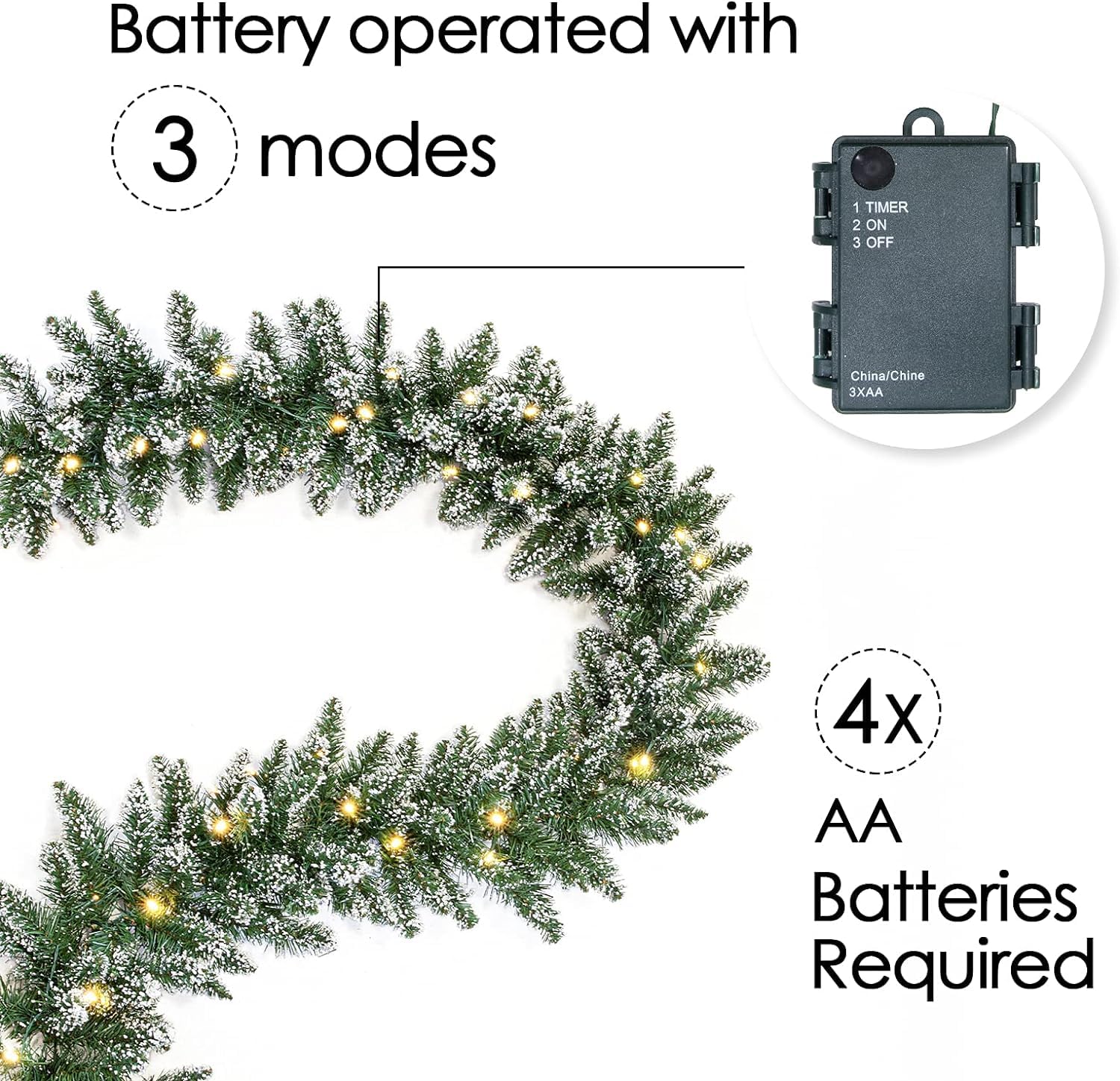 WBHome détail des 100 LED éclairant chaudement pour ambiance festive