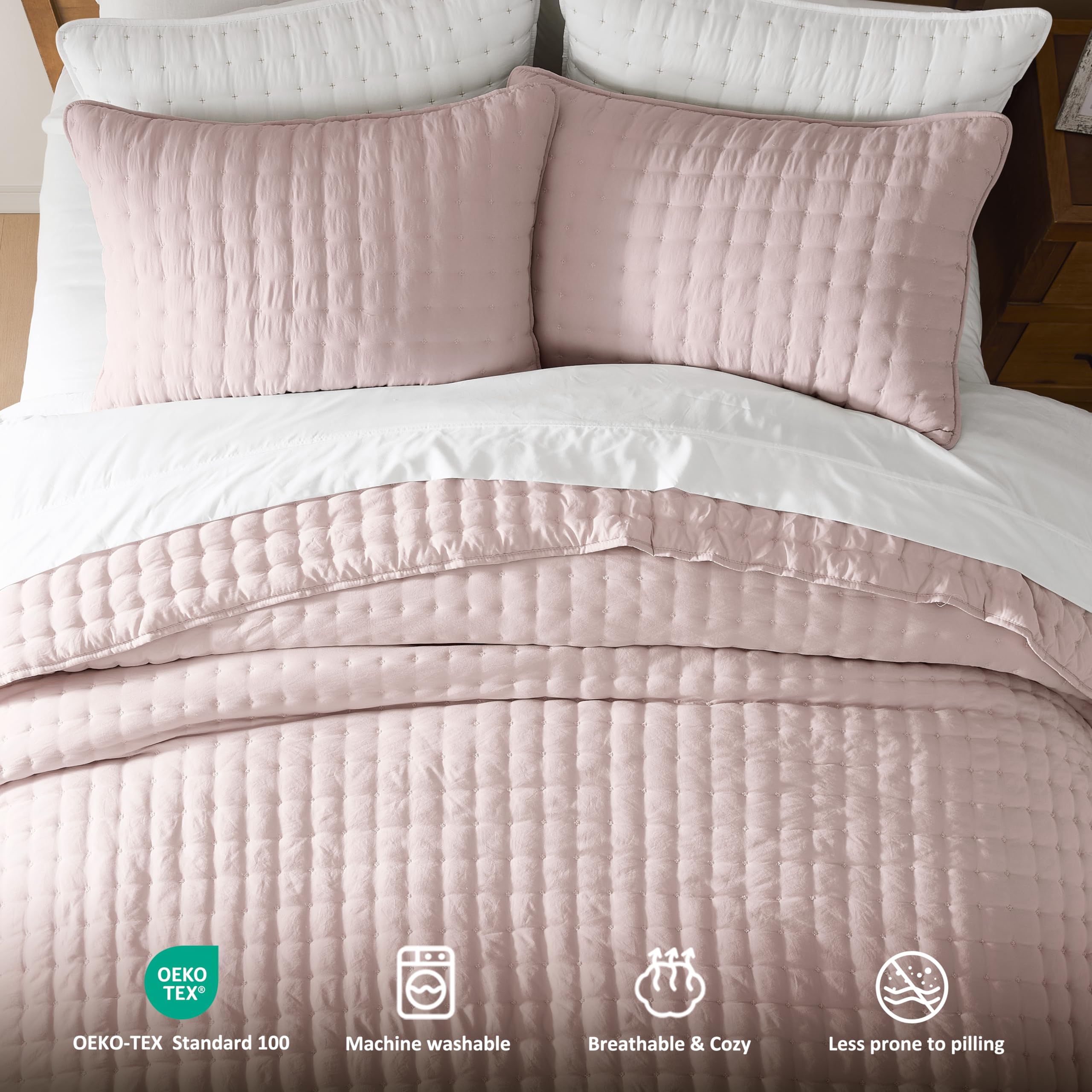 WDCOZY comparaison dimensions sur lit montrant couvrance