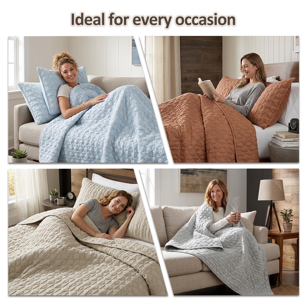 WDCOZY comparaison taille Queen, visualise couverture 90x90 précisément