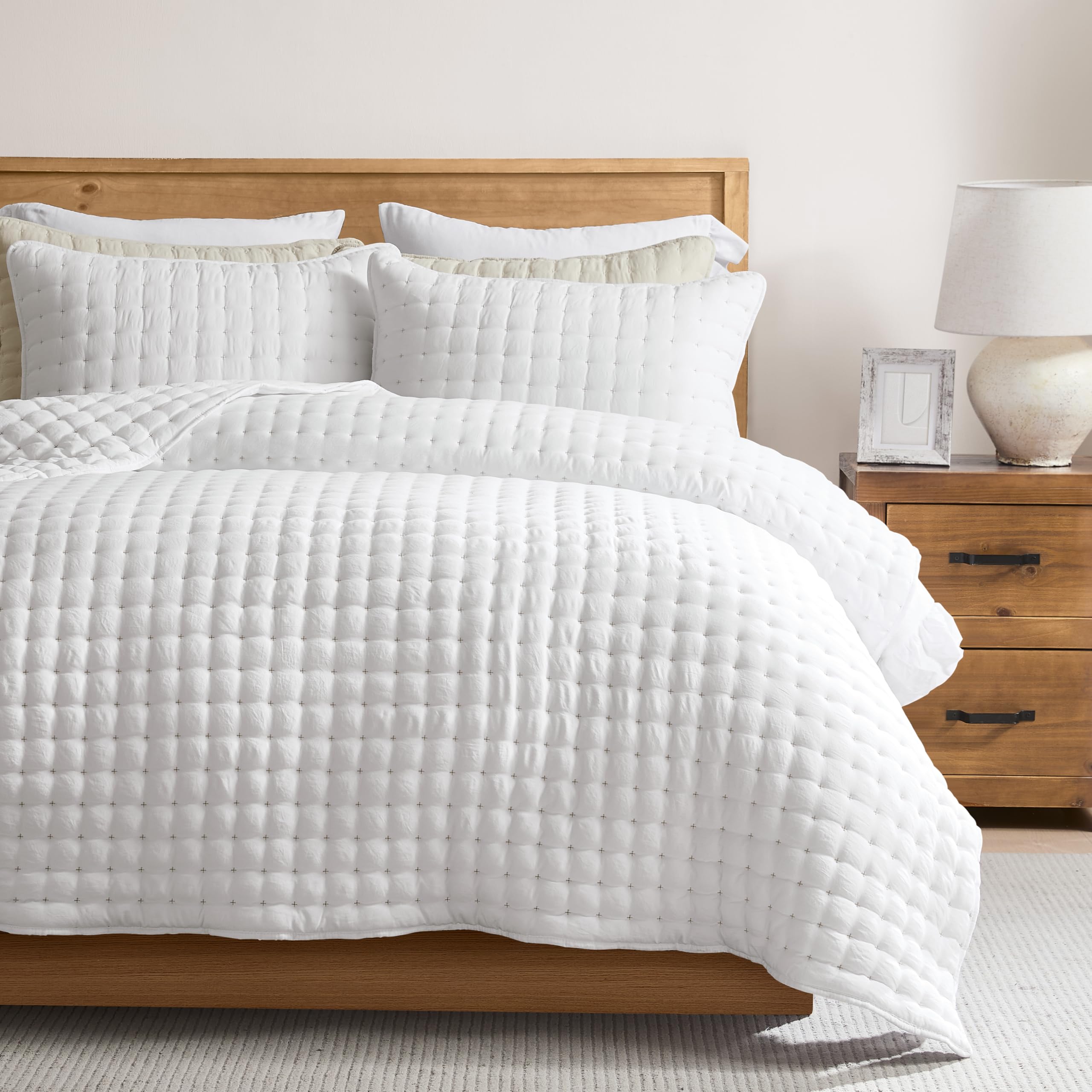 WDCOZY vue avant de la couette surdimensionnée montrant tombée élégante