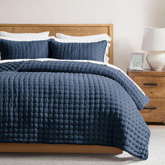 WDCOZY vue frontale du set bleu marine offrant élégance et confort
