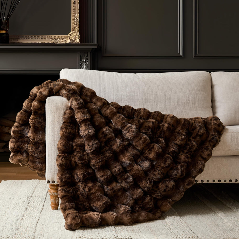 WDCOZY plaid léopard vu de face, aspect décoratif et chaleur
