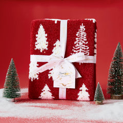 WDCOZY plaid sur canapé décoré apportant chaleur et style festif