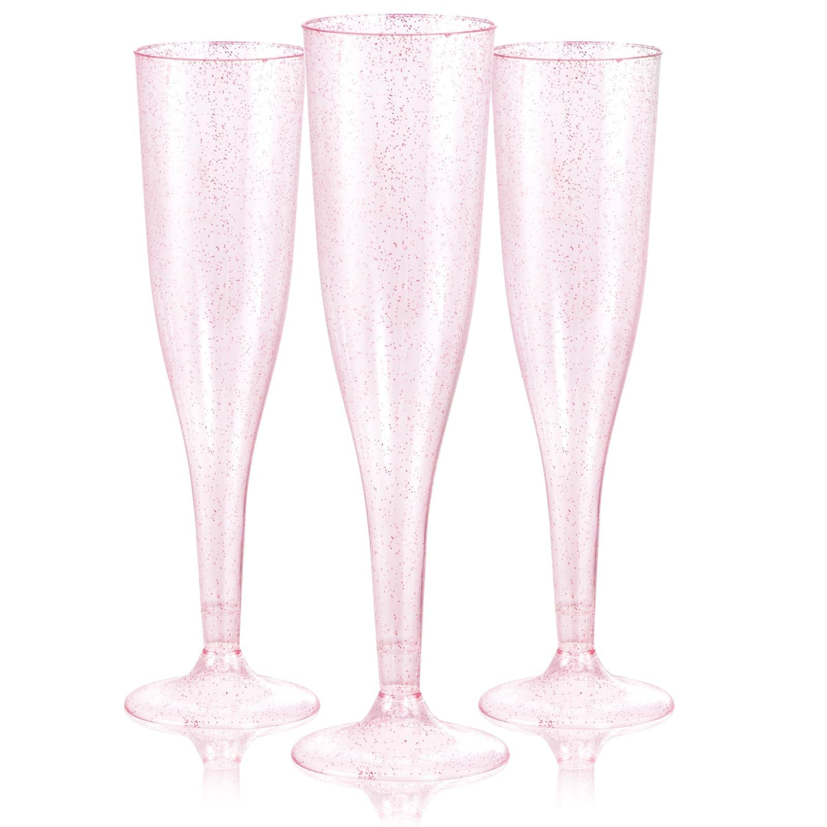 WDF flûte rose pailletée face montrant élégance et brillance