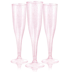 WDF flûte rose pailletée face montrant élégance et brillance