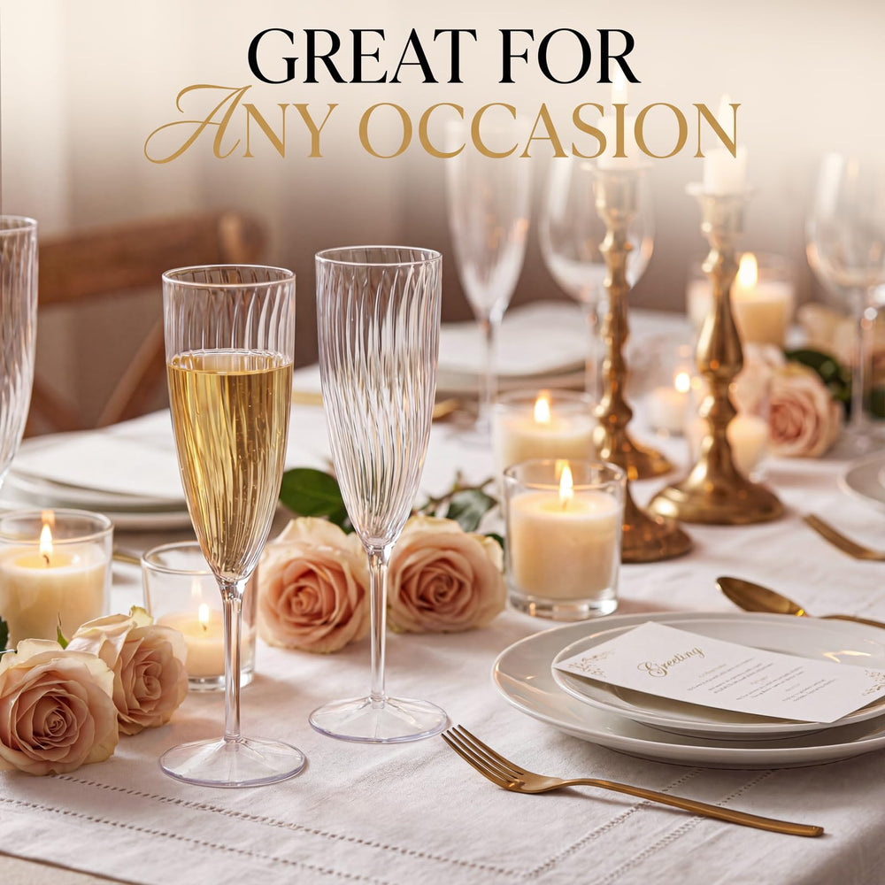 WDF flûte posée sur table de cocktail adaptée aux réceptions