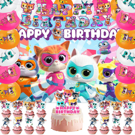 We1Fit bannière Super Kitties installée apportant un point focal coloré