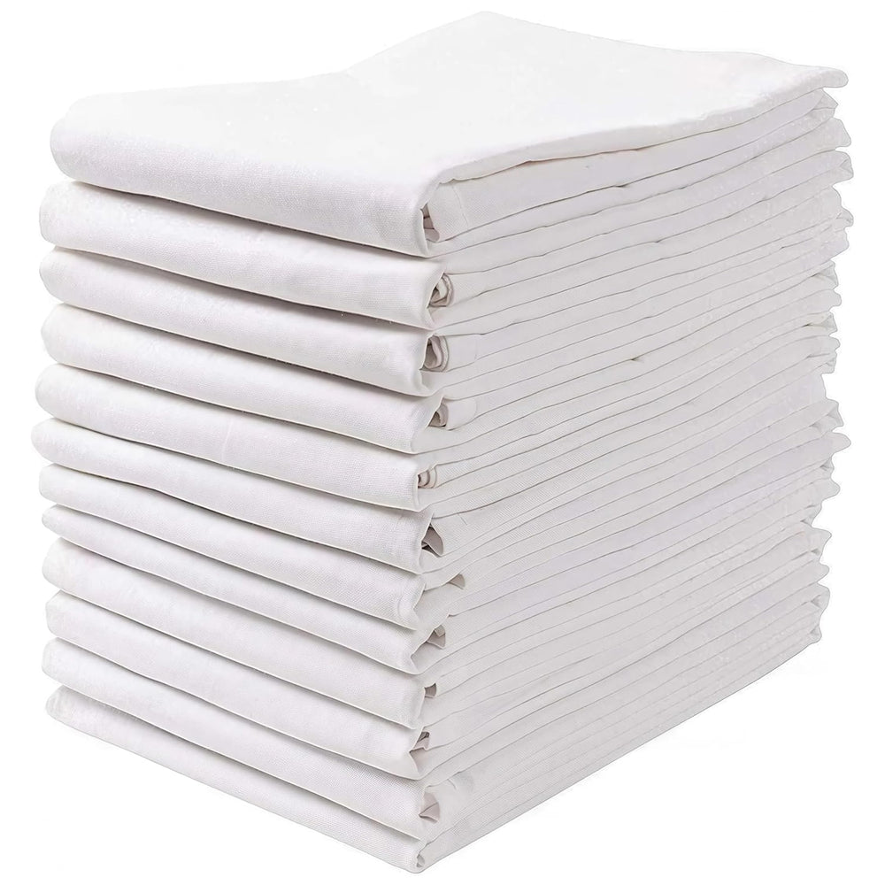 Wealuxe emballage 18 torchons blanc lot économique pour usage multiple