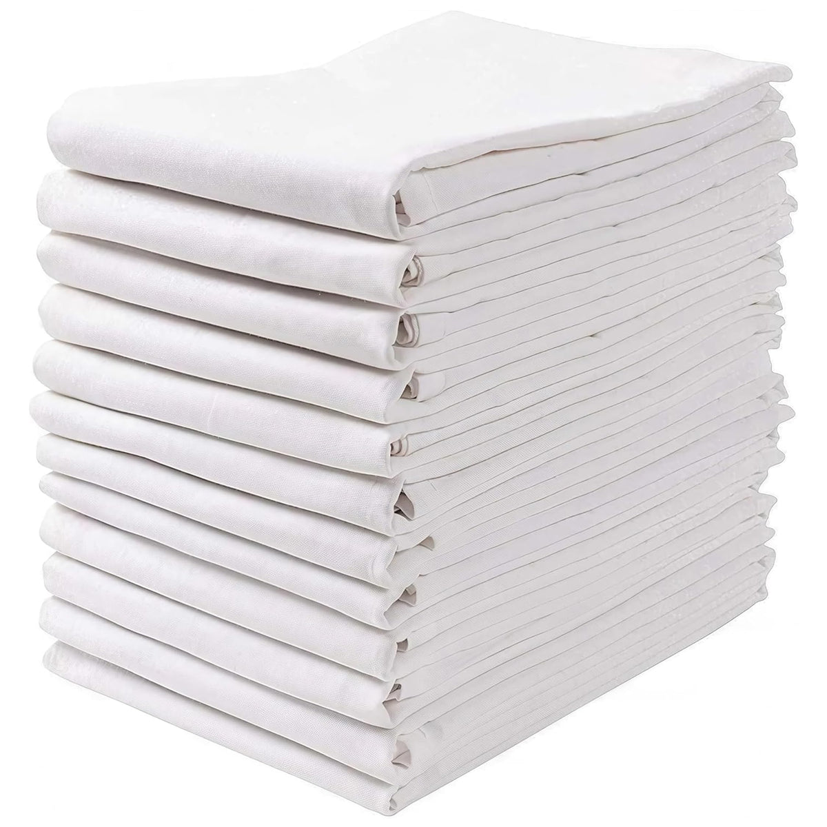Wealuxe emballage 18 torchons blanc lot économique pour usage multiple