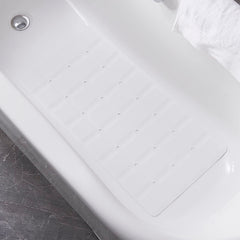 Webos tapis de bain recto montrant la surface antidérapante et confort