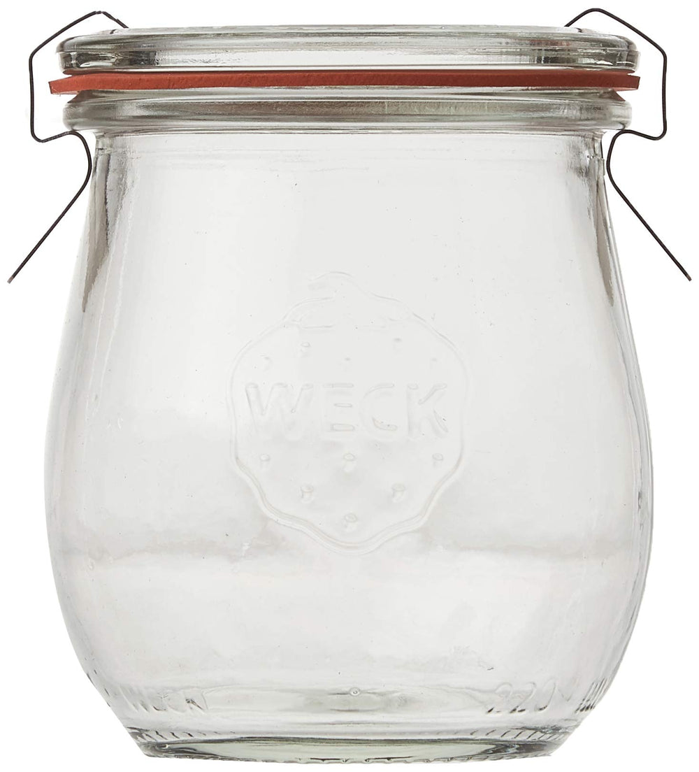 Bocal WECK Mini Tulip en usage rempli de confiture, pratique pour offrir et conserver