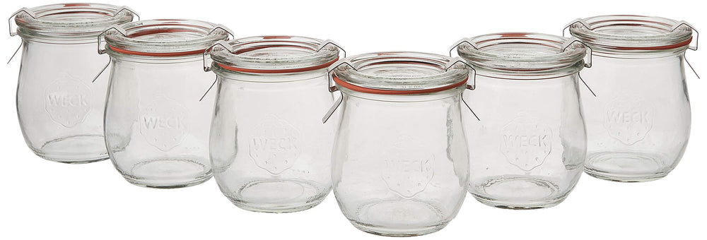 Bocal WECK Mini Tulip face avant montrant le design et la transparence du verre