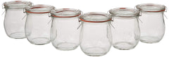 Bocal WECK Mini Tulip face avant montrant le design et la transparence du verre
