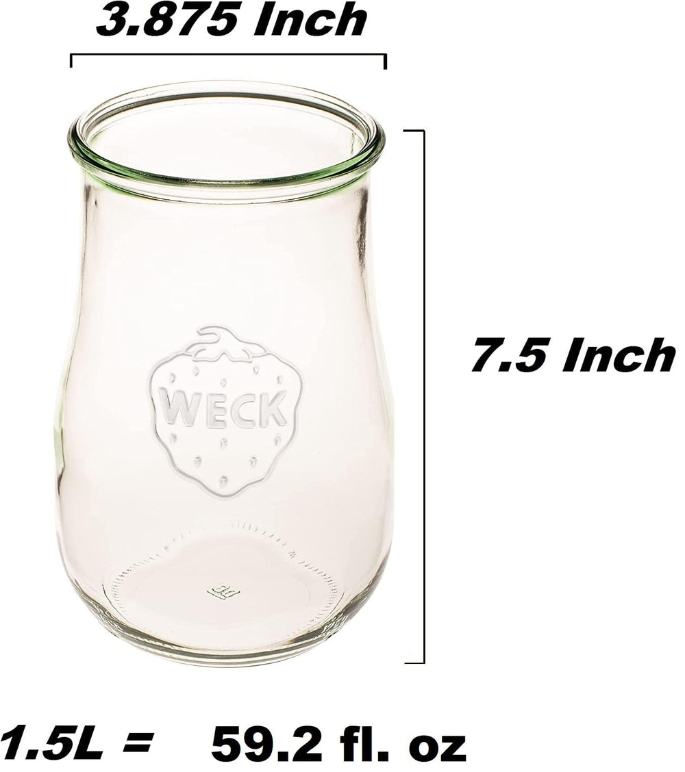 Weck détail de la fermeture avec couvercle en verre et joint pour étanchéité
