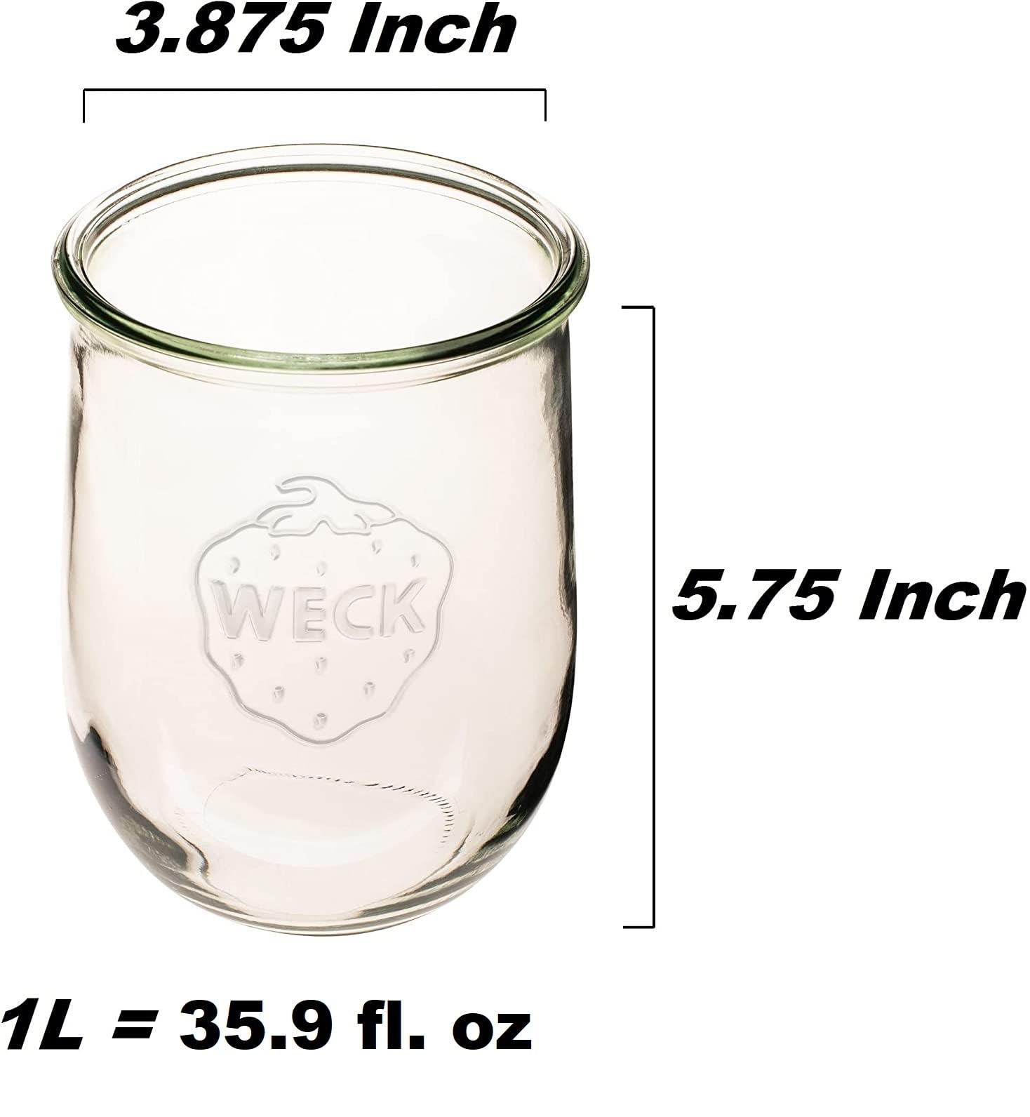 WECK couvercle en verre posé, illustrant fermeture propre et sûre
