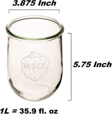 WECK couvercle en verre posé, illustrant fermeture propre et sûre