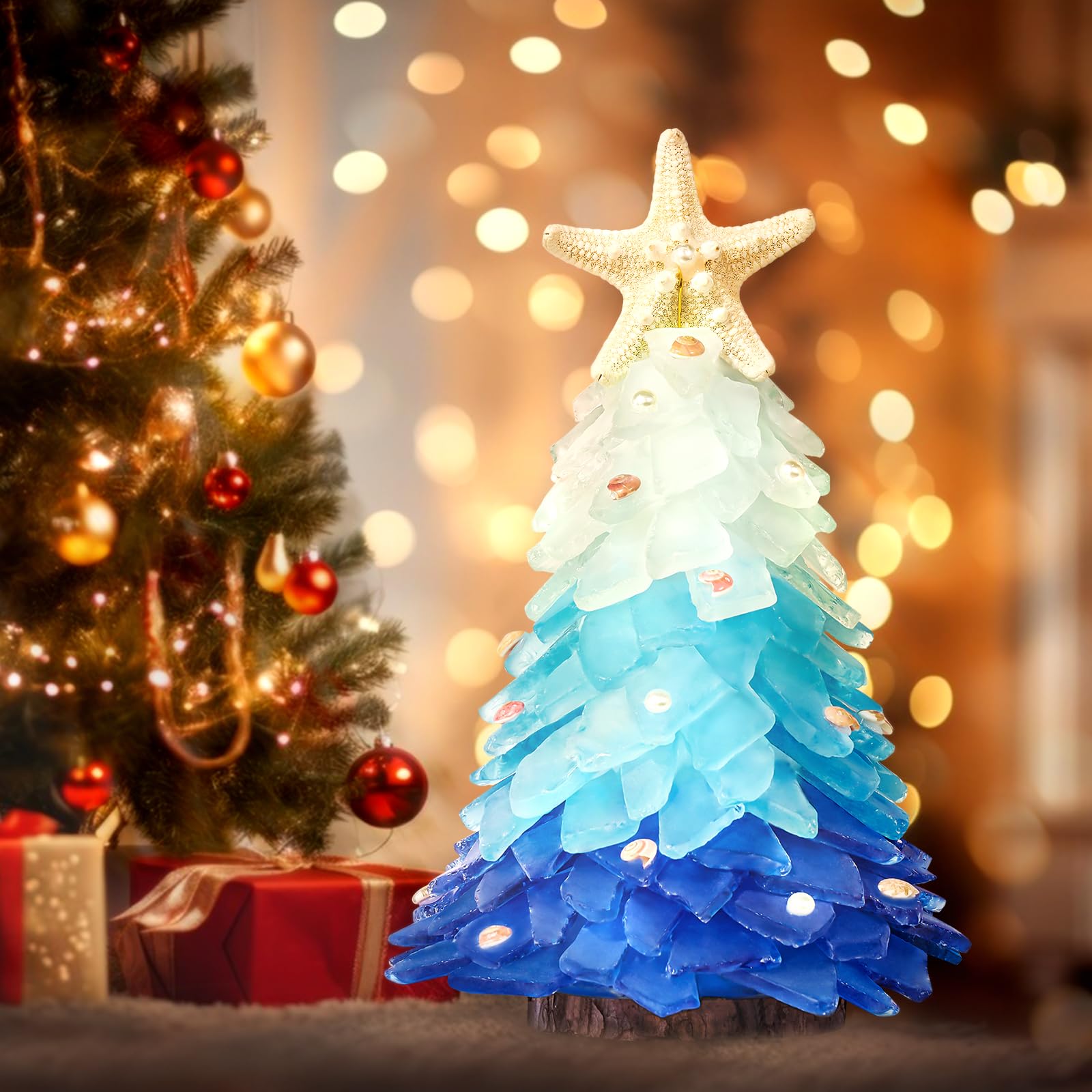 WeDoSoy sapin dans décor côtier, ajoute ambiance apaisante et festive