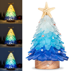 WeDoSoy sapin face avant en sea glass dégradé bleu apportant charme côtier