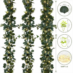 WEITANKG gros plan feuilles eucalyptus texture réaliste naturelle