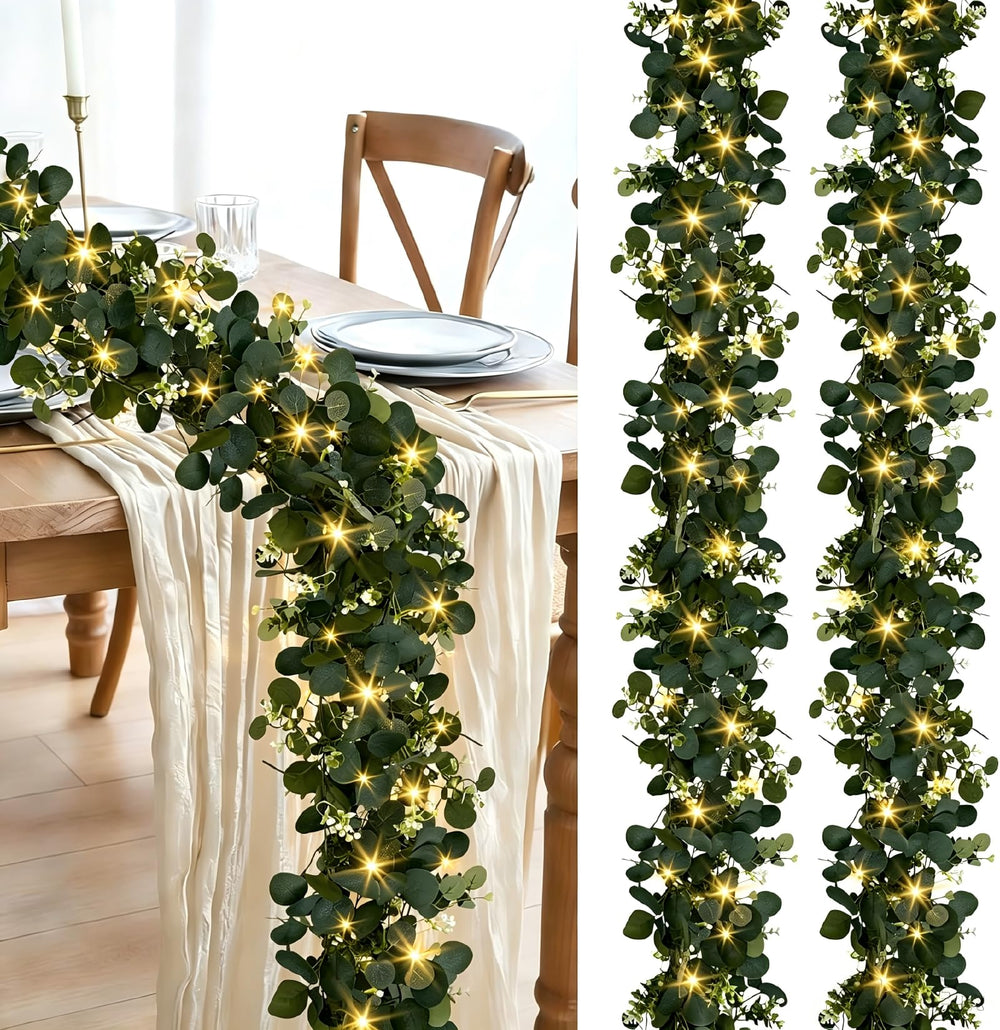 WEITANKG guirlande eucalyptus vue avant apport décoratif chaleureux
