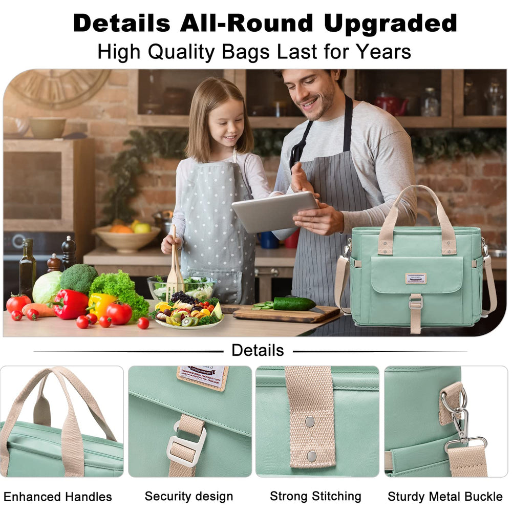 Weitars sac en usage au bureau transportant repas et boissons