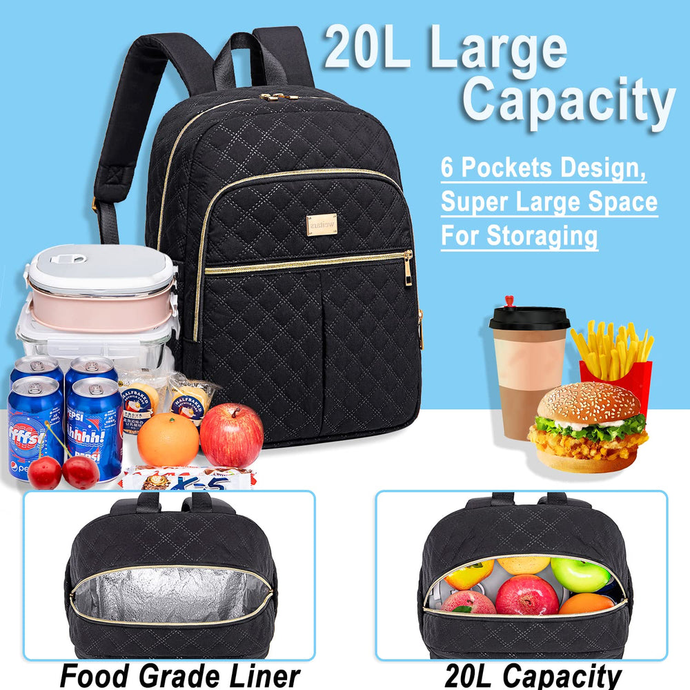 Weitars intérieur ouvert montrant organisation pratique pour lunch et accessoires