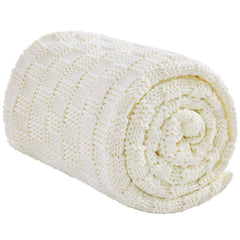 Wellfeel couverture tricotée face montrant le motif et confort