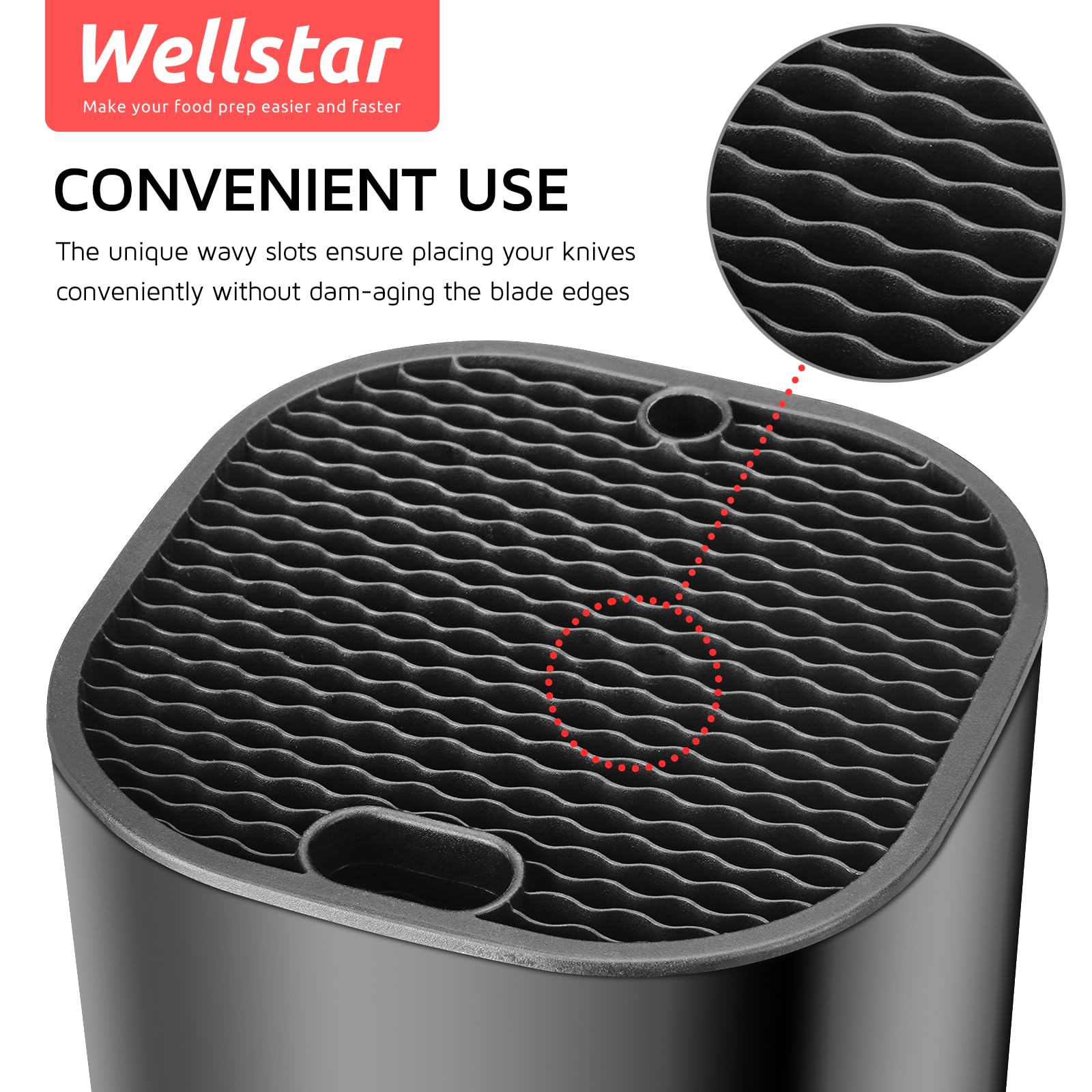 WELLSTAR base lestée assurant stabilité et prévention du basculement