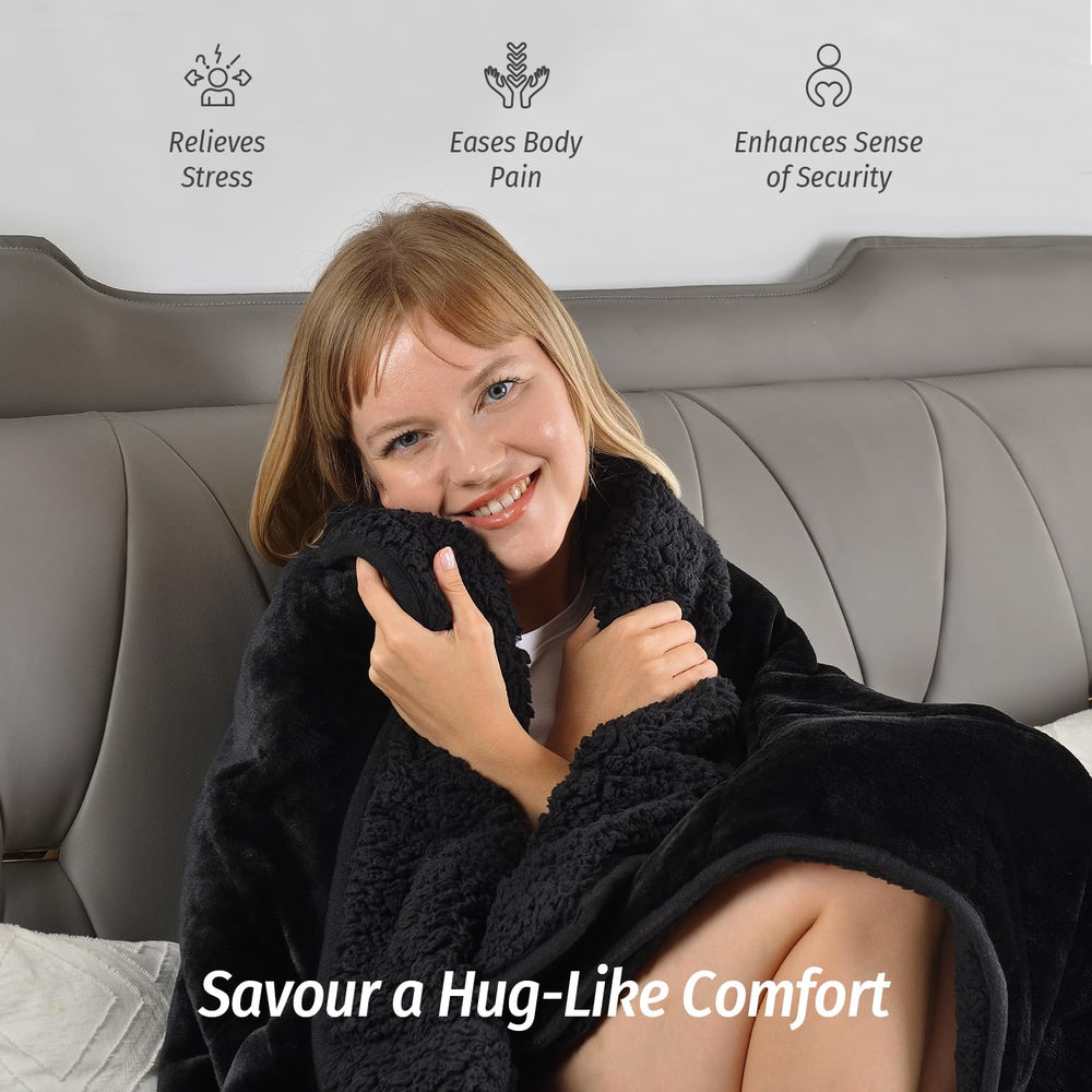 Wemore couverture utilisée sur un lit, confort enveloppant pour dormir