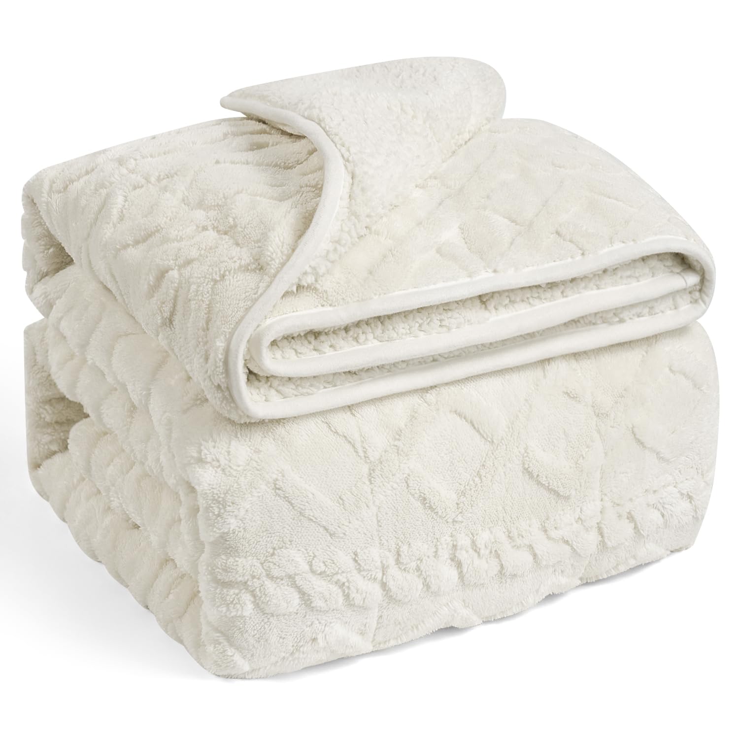 Wemore couverture pondérée face avant crème, confort esthétique et chaleur