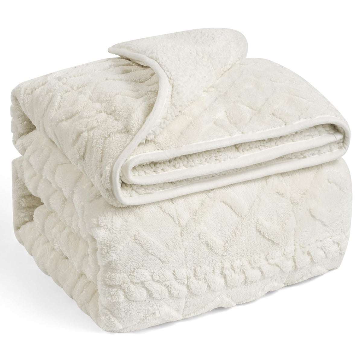 Wemore couverture pondérée face avant crème, confort esthétique et chaleur