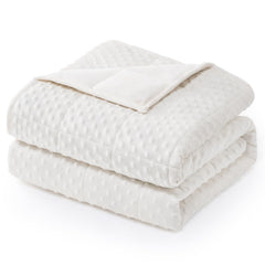 Wemore couverture pondérée face avant montrant finition propre et blanche