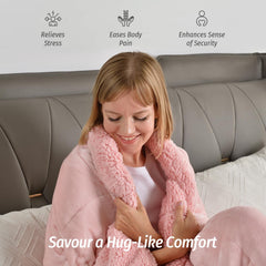 Wemore couverture installée sur un lit Queen illustrant l'effet enveloppant