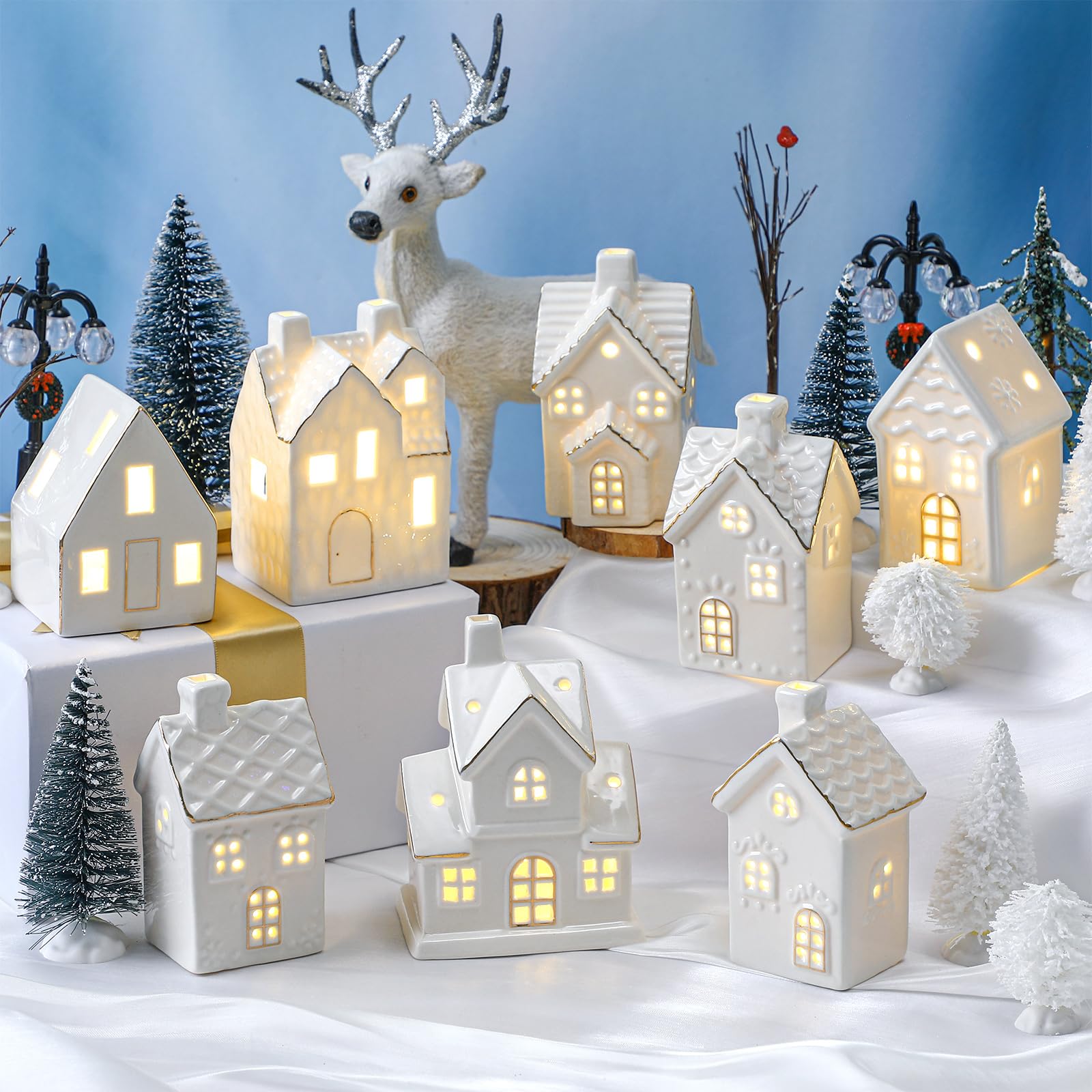 Wesiti village disposé sur un manteau apportant atmosphère festive instantanée