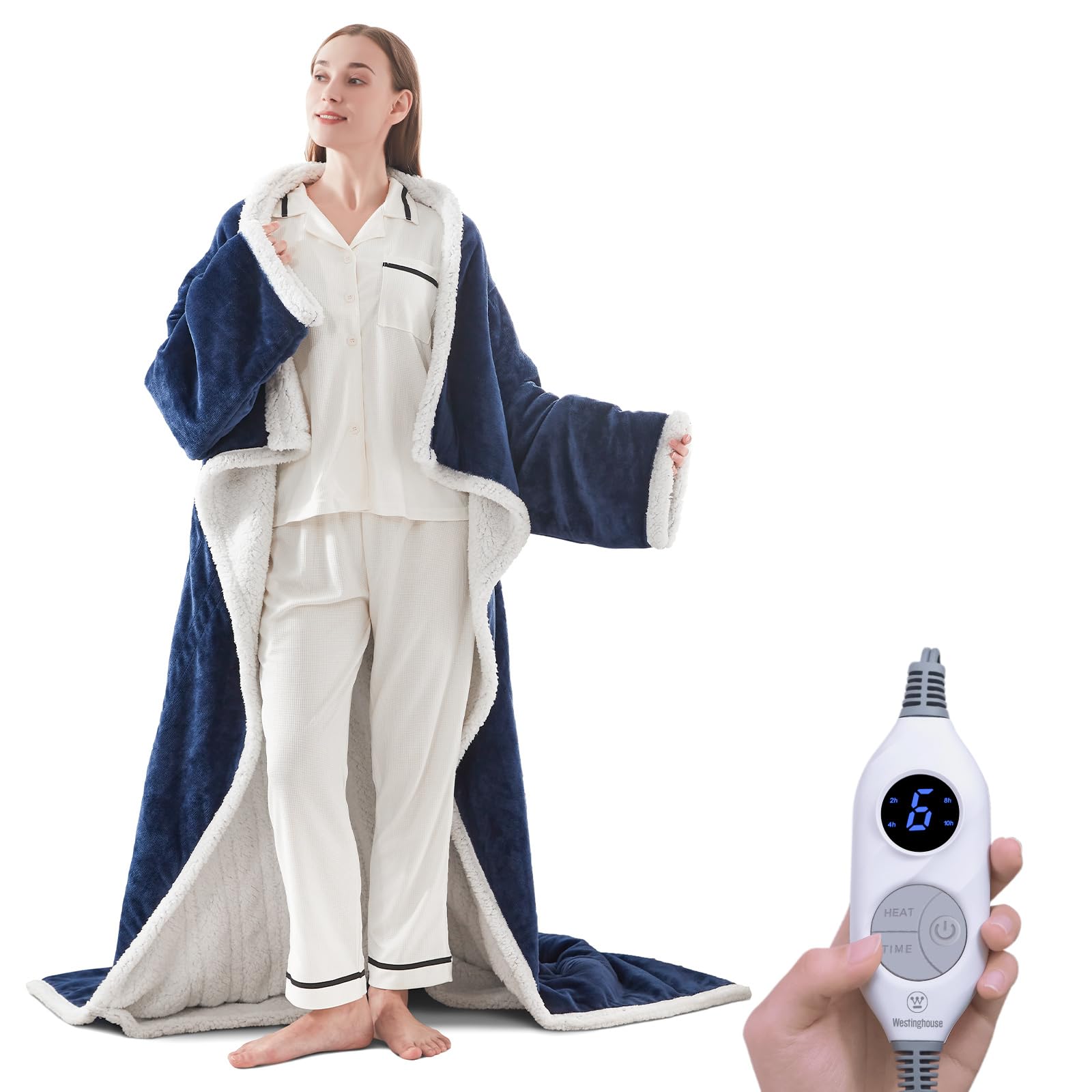 Westinghouse face avant de la couverture wearable montrant chaleur et confort