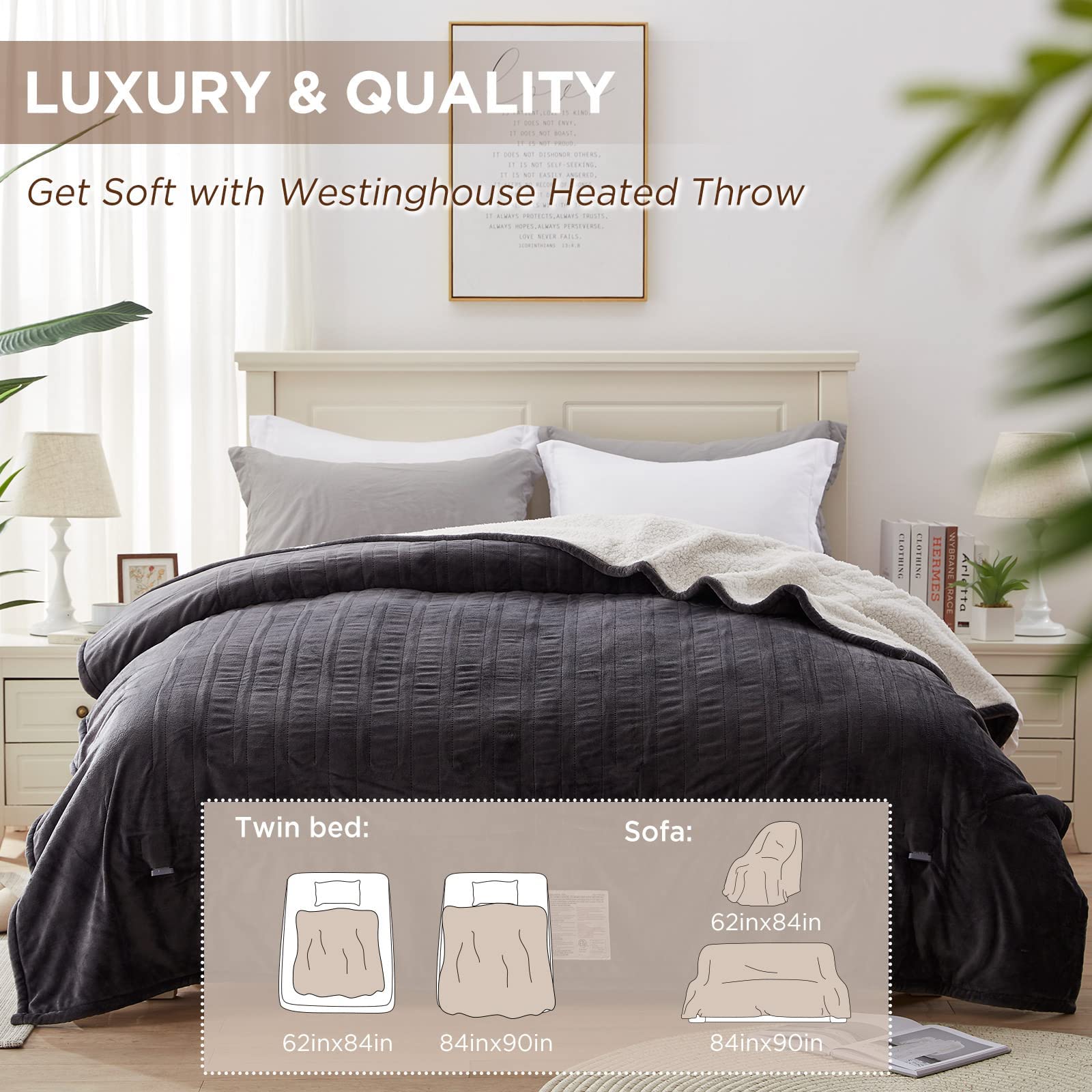 Westinghouse couverture sur canapé créant ambiance cosy et détente