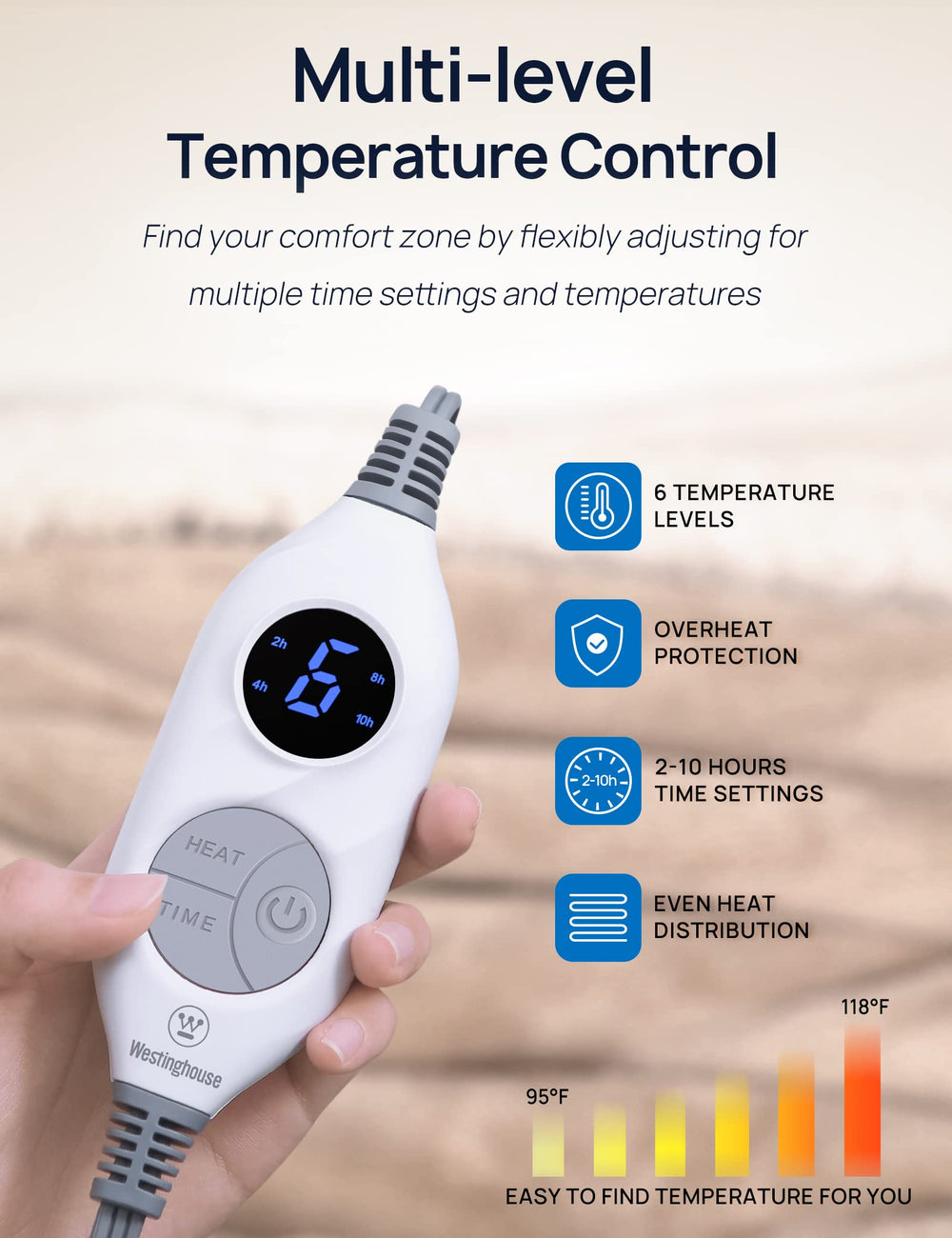 Westinghouse manches et poche pied illustrant mobilité et confort