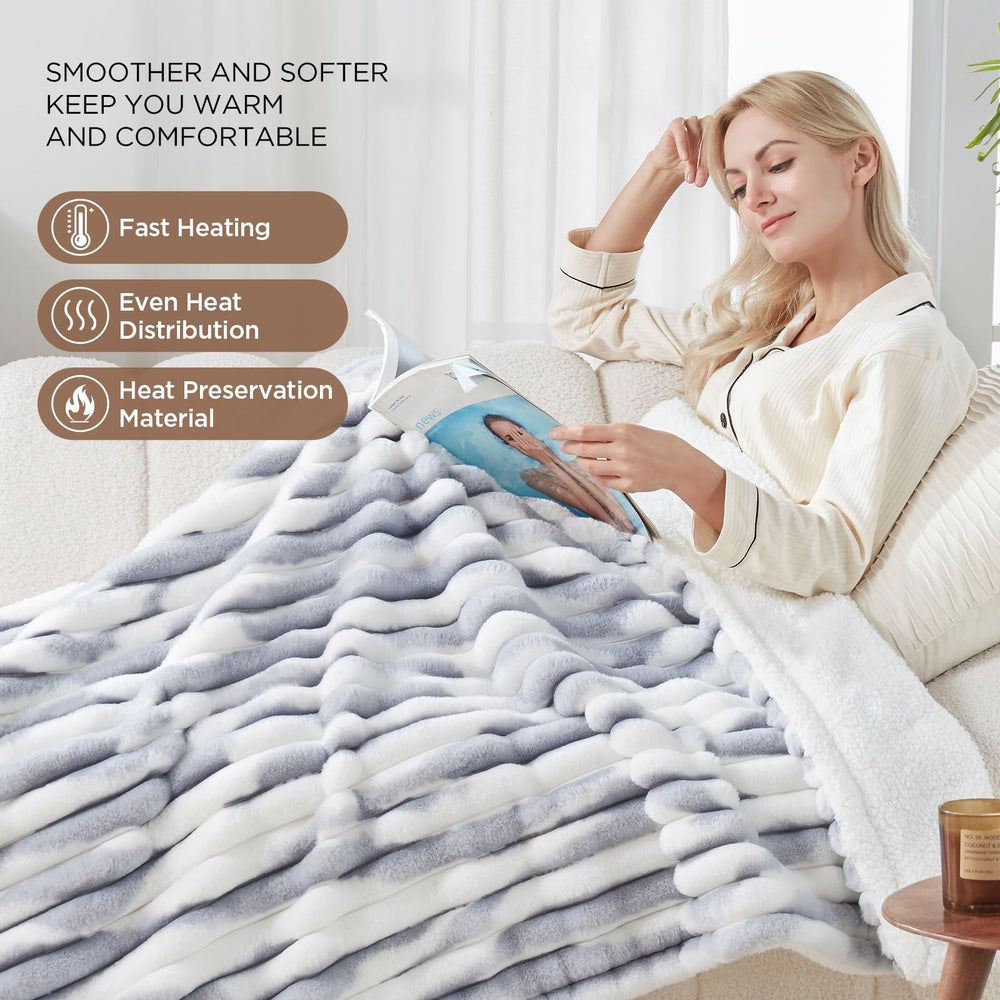 Westinghouse plaid en usage sur canapé offrant chaleur confortable