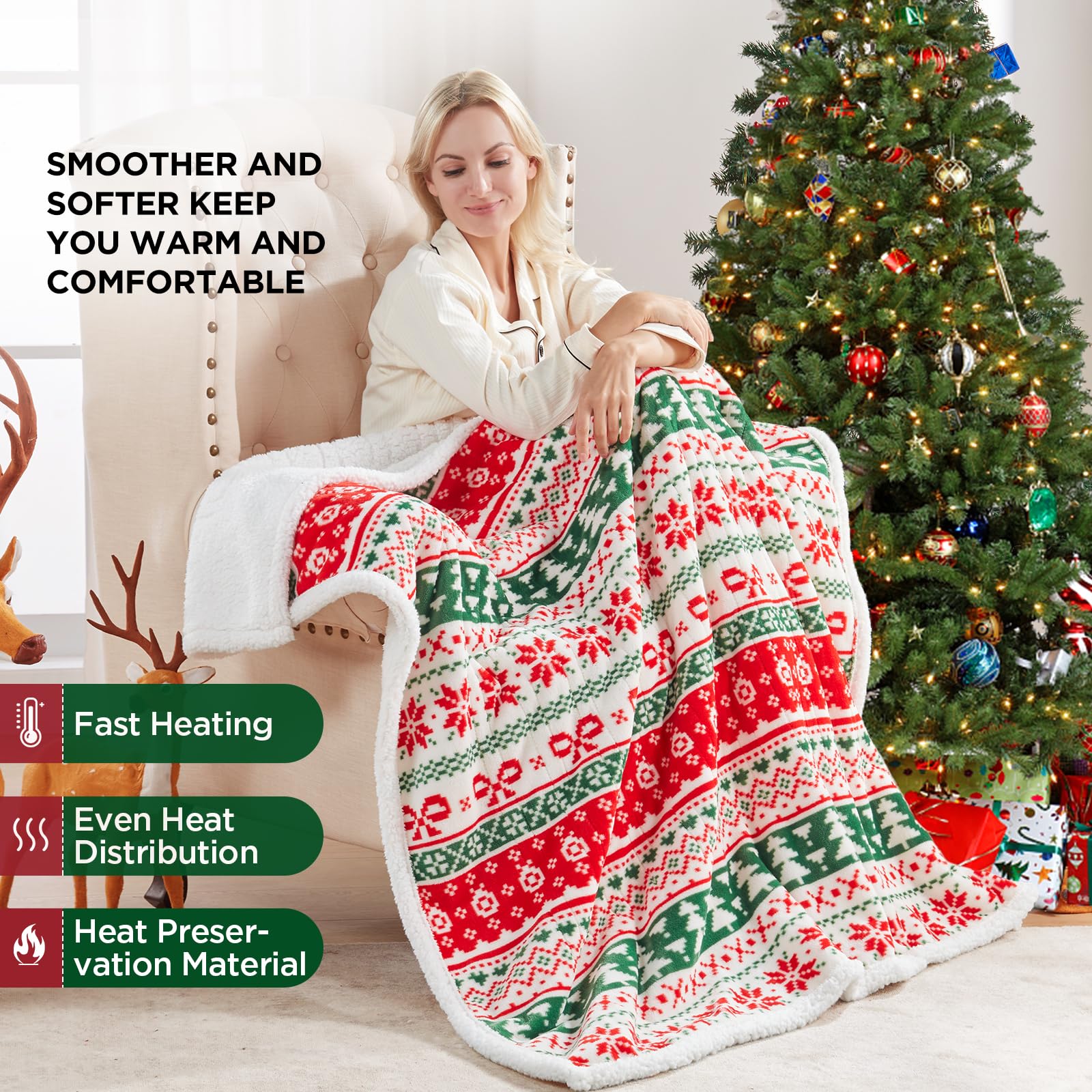 Westinghouse plaid sur canapé en usage pratique pour soirées cosy