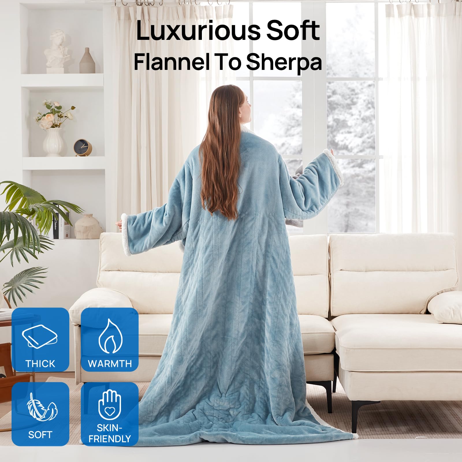 Westinghouse plaid étalé sur lit illustrant dimensions et couverture complète
